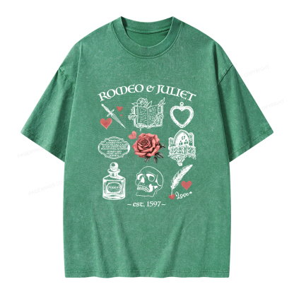 Pagewings Romeo and Juliet Unisex Washed T-shirt