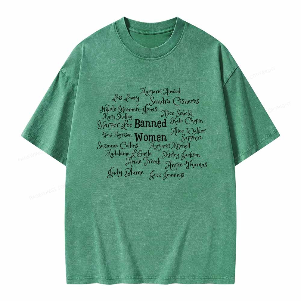 Pagewings Banned books Unisex Washed T-shirt