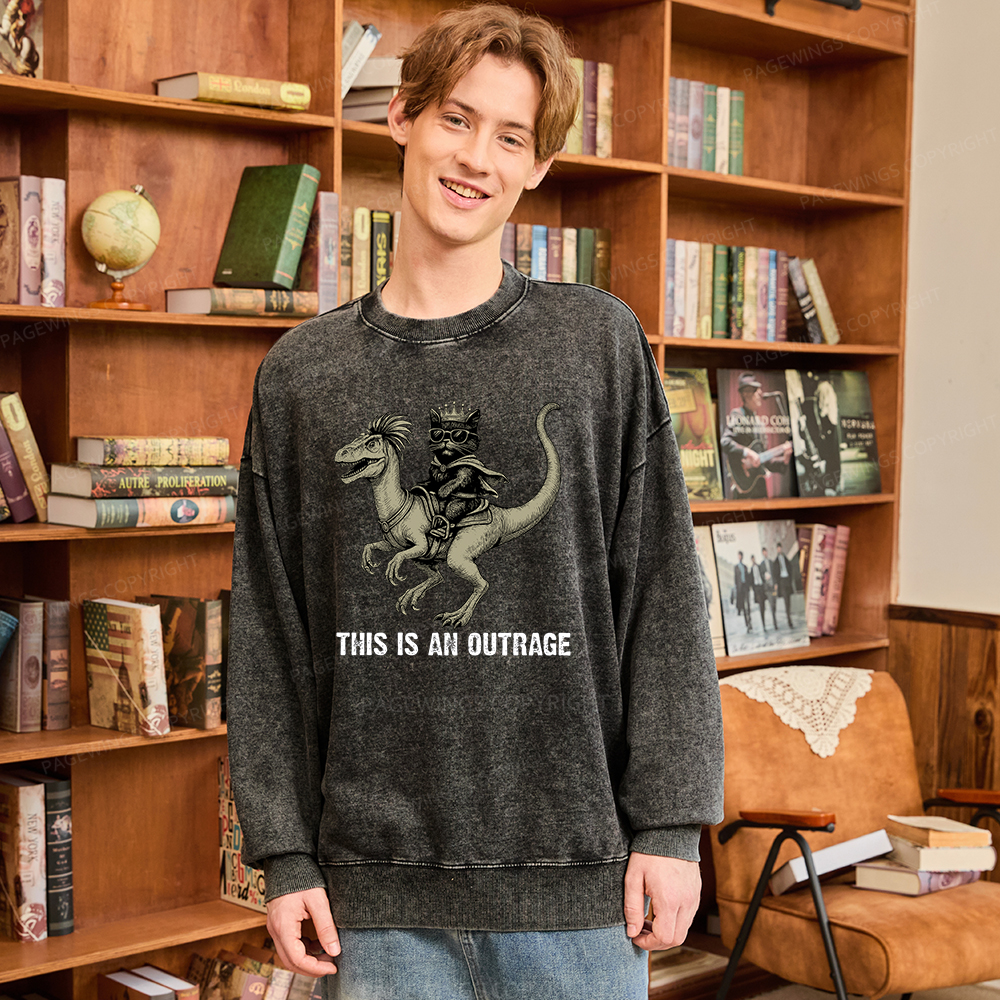 Pagewings Fantasy Book Reader Unisex Washed Sweatshirt