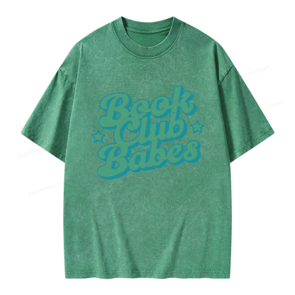 Pagewings Book Club Babes Unisex Washed T-shirt