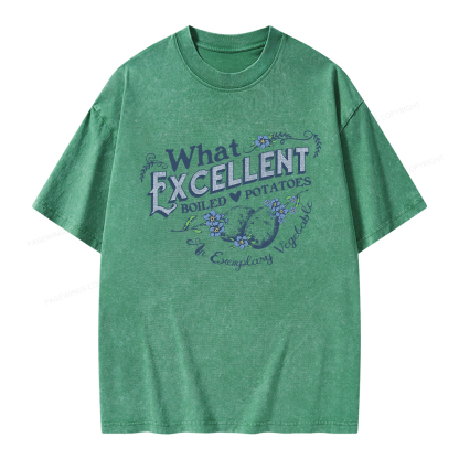 Pagewings What Excellent Boiled Potatoes Unisex Washed T-shirt