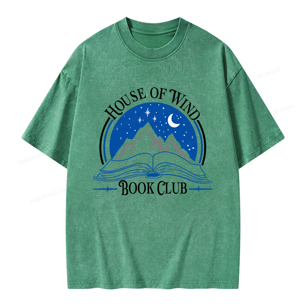 Pagewings House of Wind Book Club Unisex Washed T-shirt
