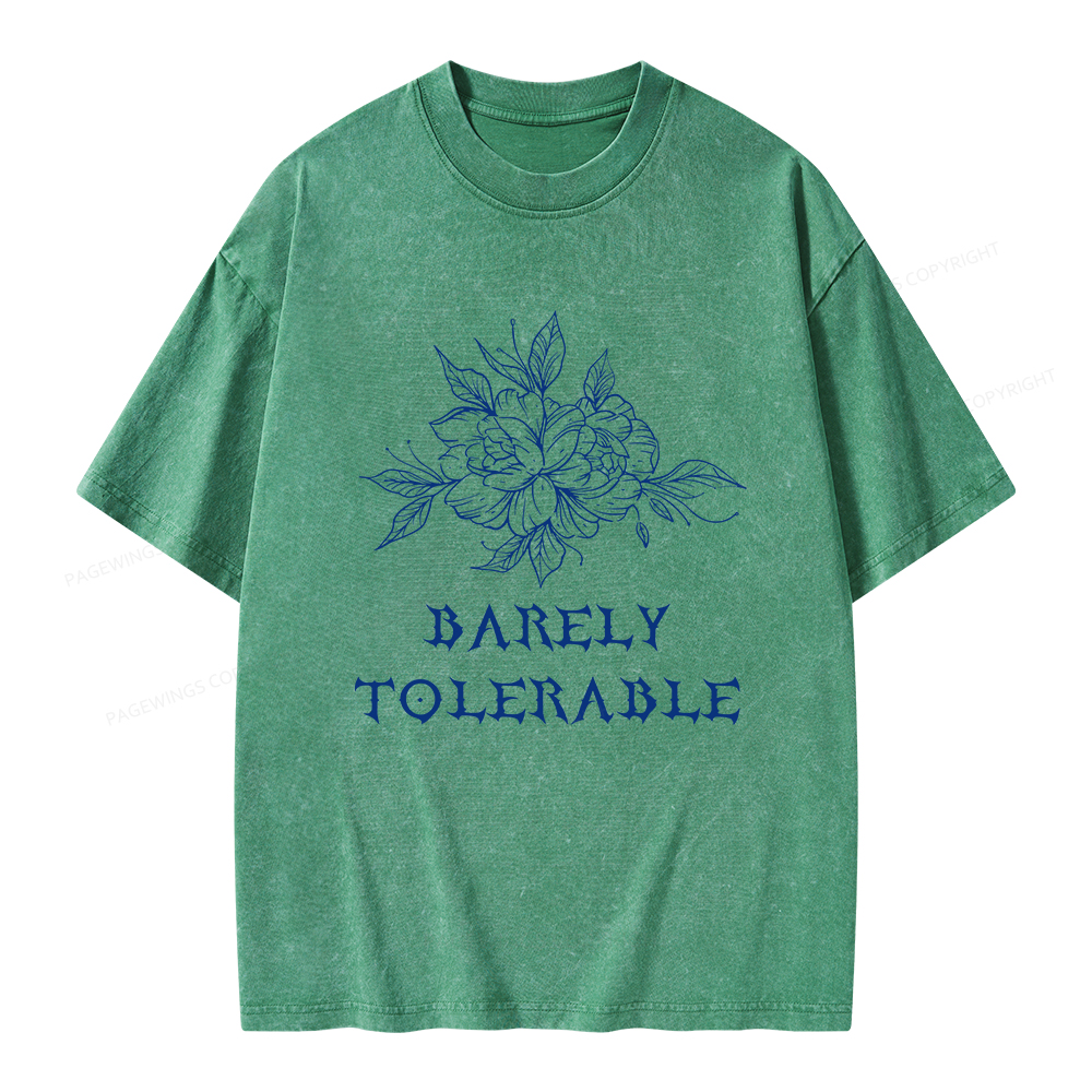 Pagewings Barely Tolerable Unisex Washed T-shirt