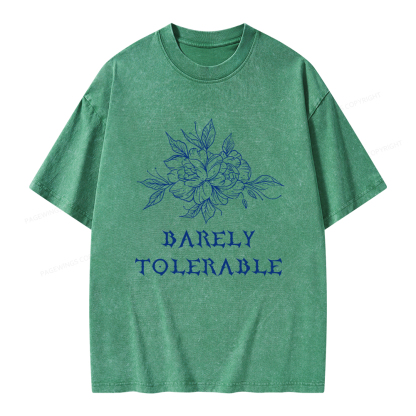 Pagewings Barely Tolerable Unisex Washed T-shirt
