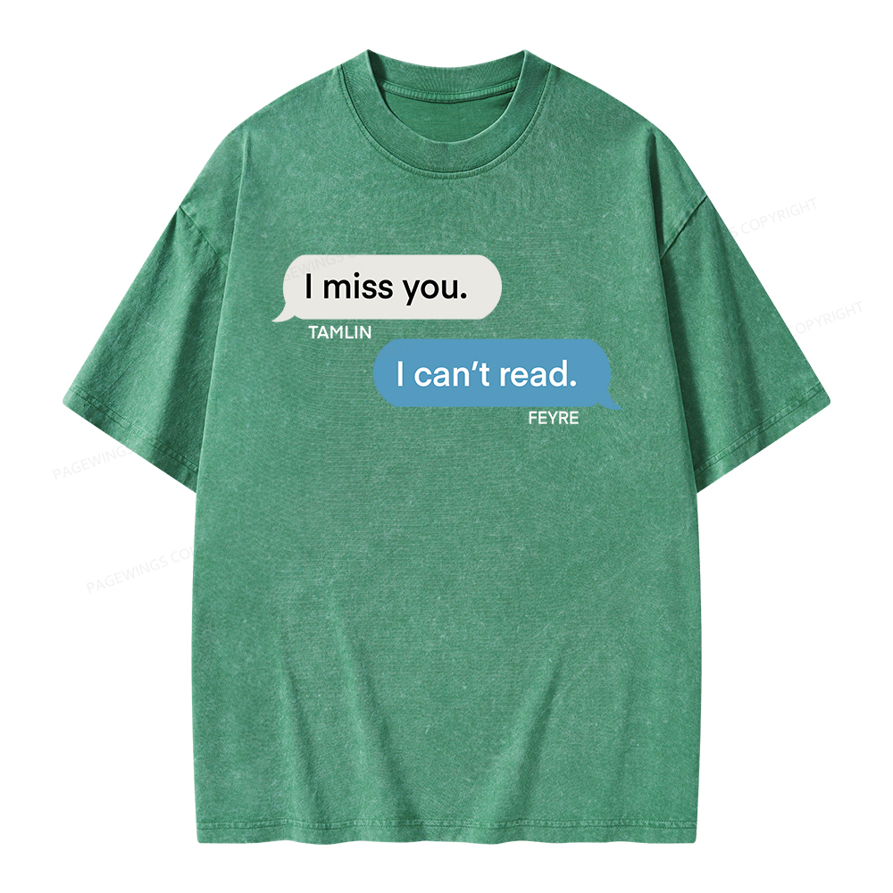 Pagewings  Fantasy I Can’t Read Unisex Washed T-shirt