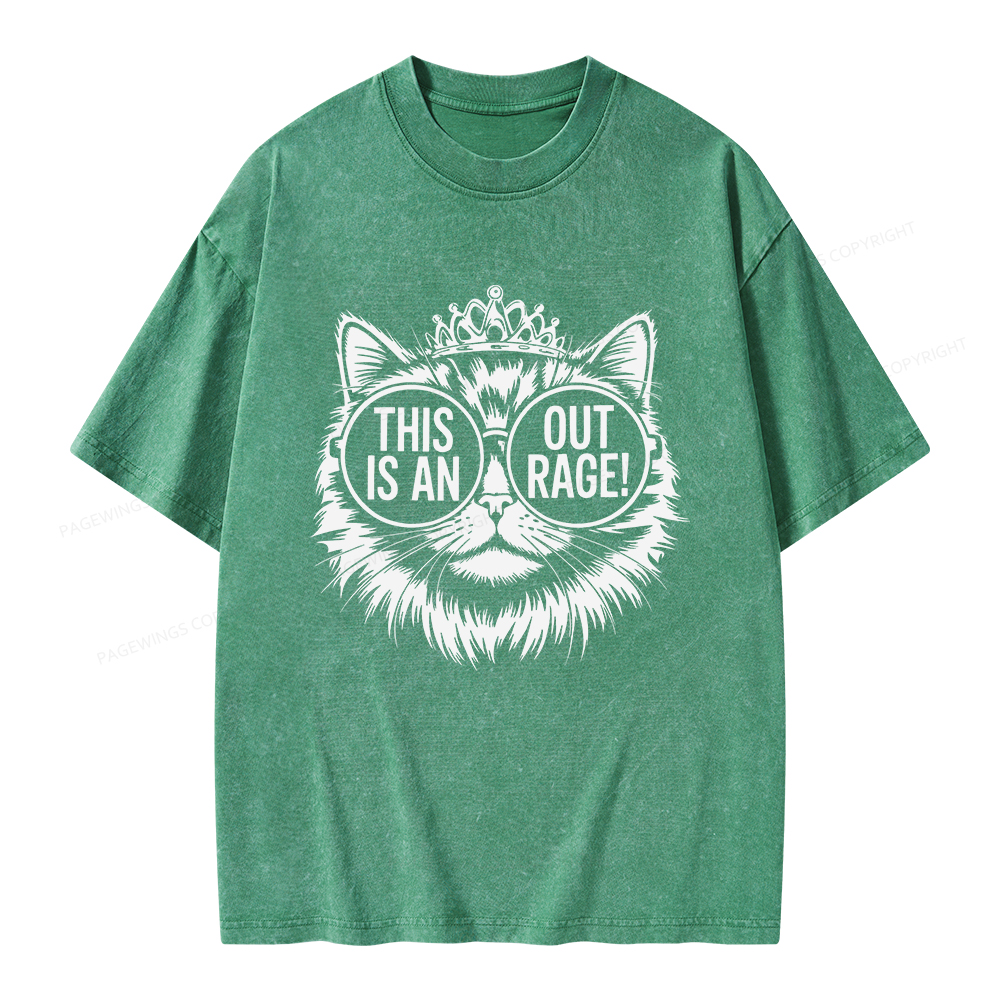 Pagewings This Is An Outrage Unisex Washed T-shirt