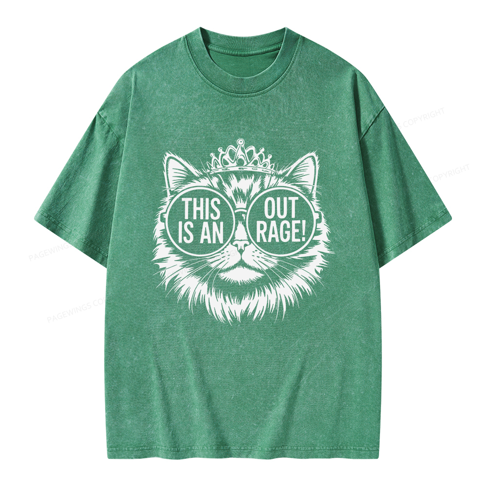 Pagewings This Is An Outrage Unisex Washed T-shirt