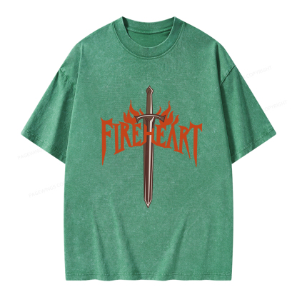 Pagewings Fireheart Unisex Washed T-shirt