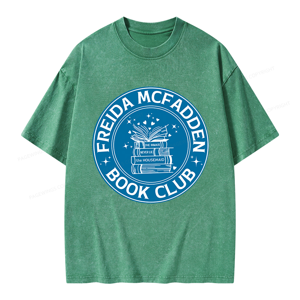 Pagewings Freida McFadden Book Club Unisex Washed T-shirt