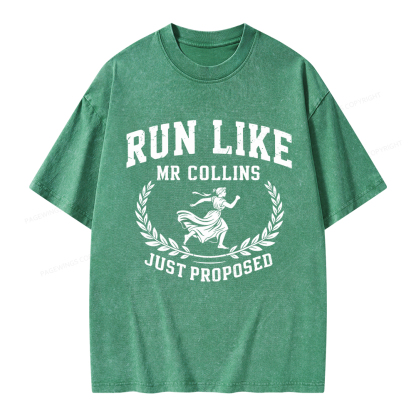 Pagewings Just Proposed Unisex Washed T-shirt