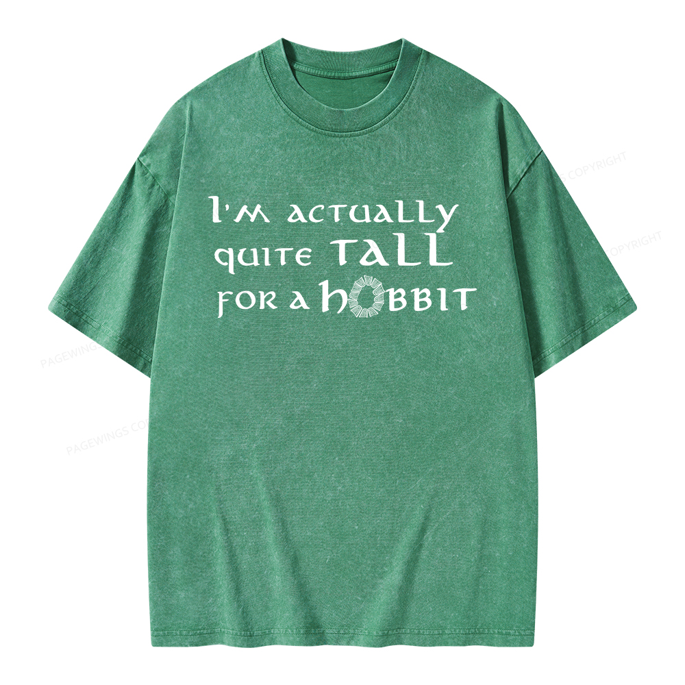 Pagewings I'm Actually Quite Tall Unisex Washed T-shirt