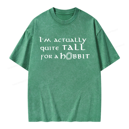 Pagewings I'm Actually Quite Tall Unisex Washed T-shirt