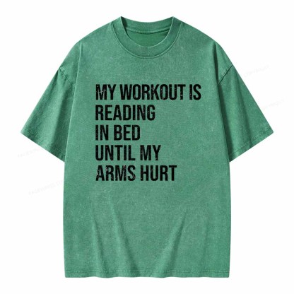Pagewings My Workout Reading Unisex Washed T-shirt