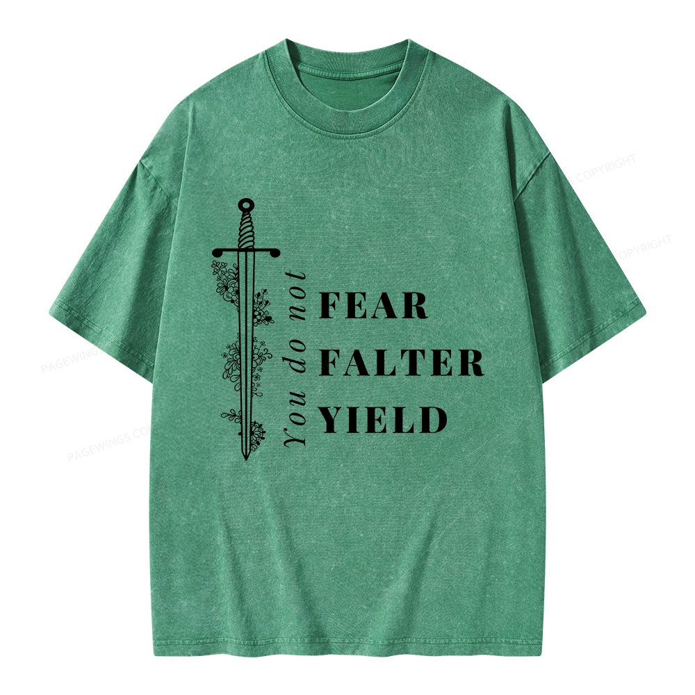 Pagewings You Do Not Yield Unisex Washed T-shirt