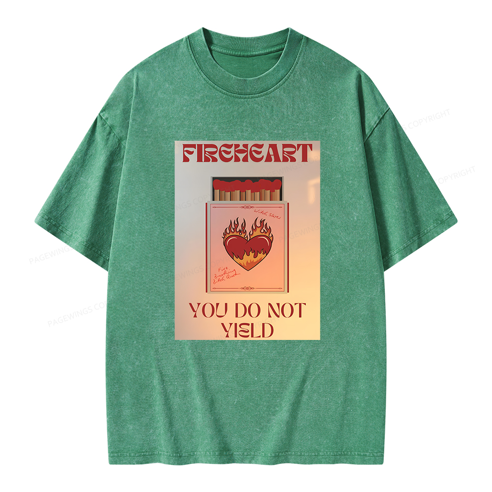 Pagewings Fireheart Unisex Washed T-shirt
