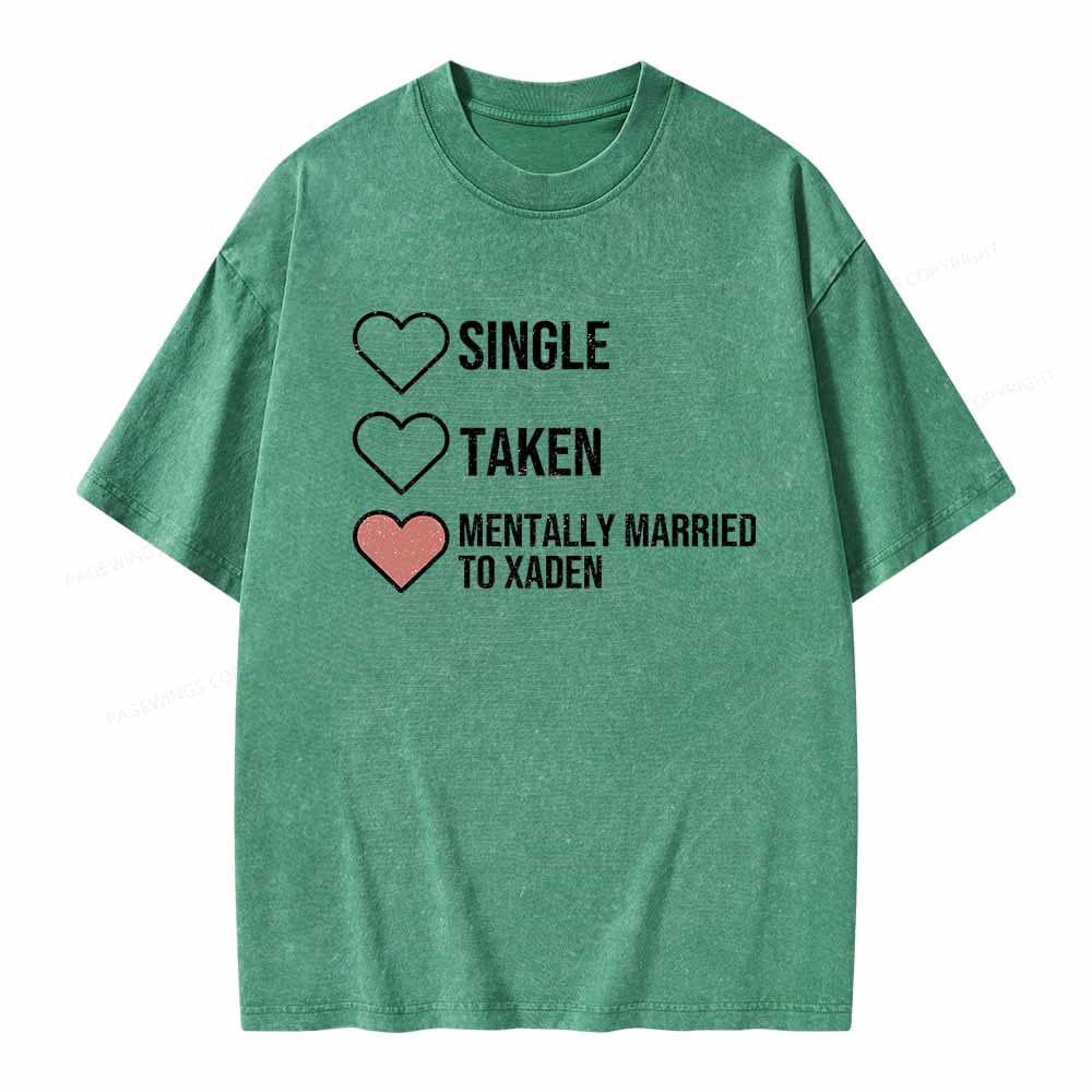 Pagewings Mentally Married To Xaden  Unisex Washed T-shirt