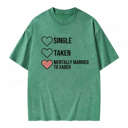 Pagewings Mentally Married To Xaden  Unisex Washed T-shirt