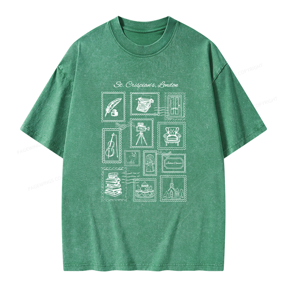 Pagewings Crispian's Stamp Unisex Washed T-shirt