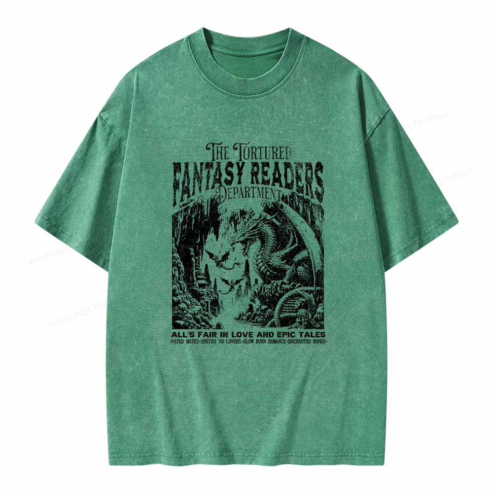 Pagewings Fantasy Reader Shirt Unisex Washed T-shirt