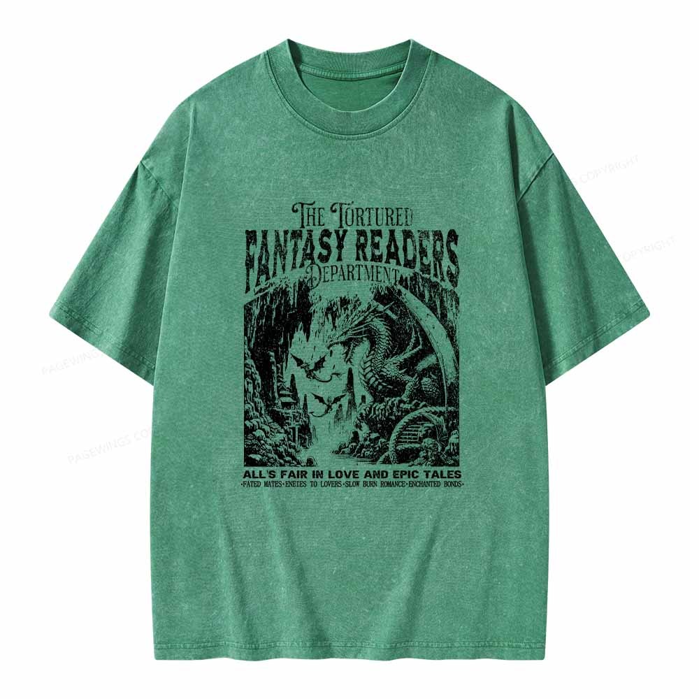 Pagewings Fantasy Reader Shirt Unisex Washed T-shirt