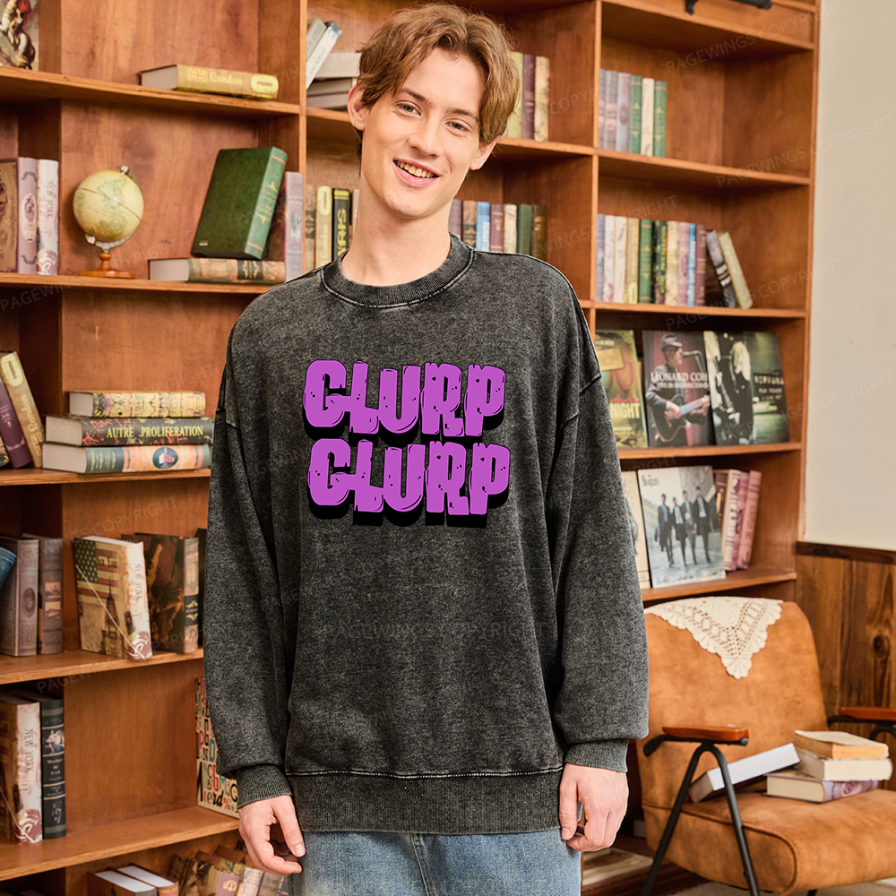 Pagewings Glurp Glurp Unisex Washed Sweatshirt