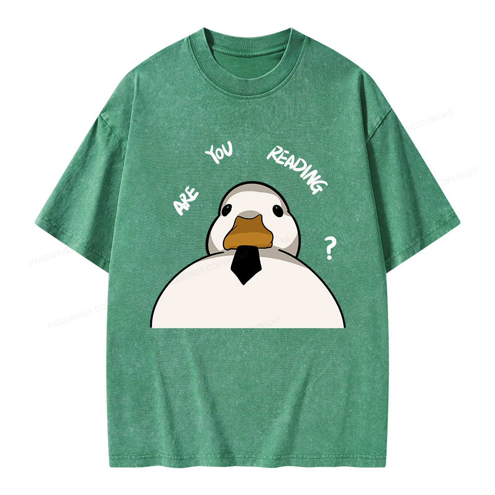 Pagewings Are You Reading Unisex Washed T-shirt