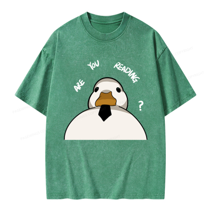 Pagewings Are You Reading Unisex Washed T-shirt