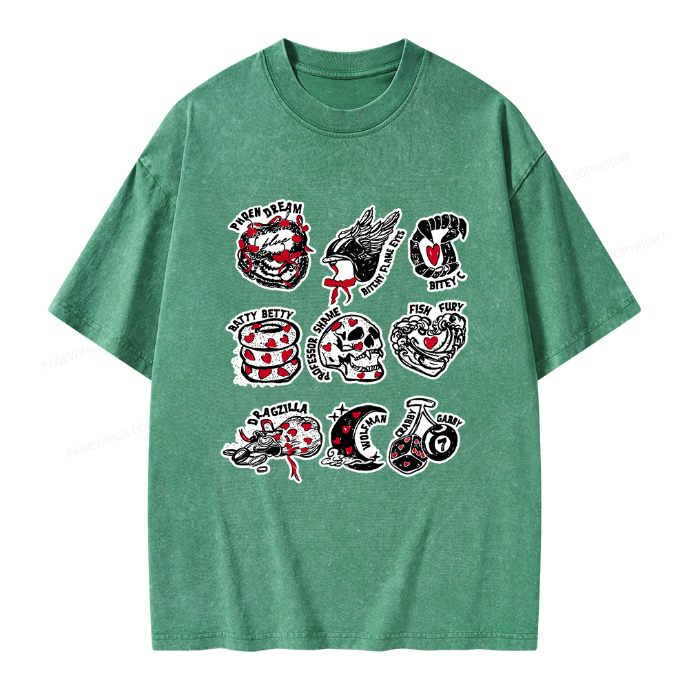 Pagewings Fantasy Bookish Unisex Washed T-shirt