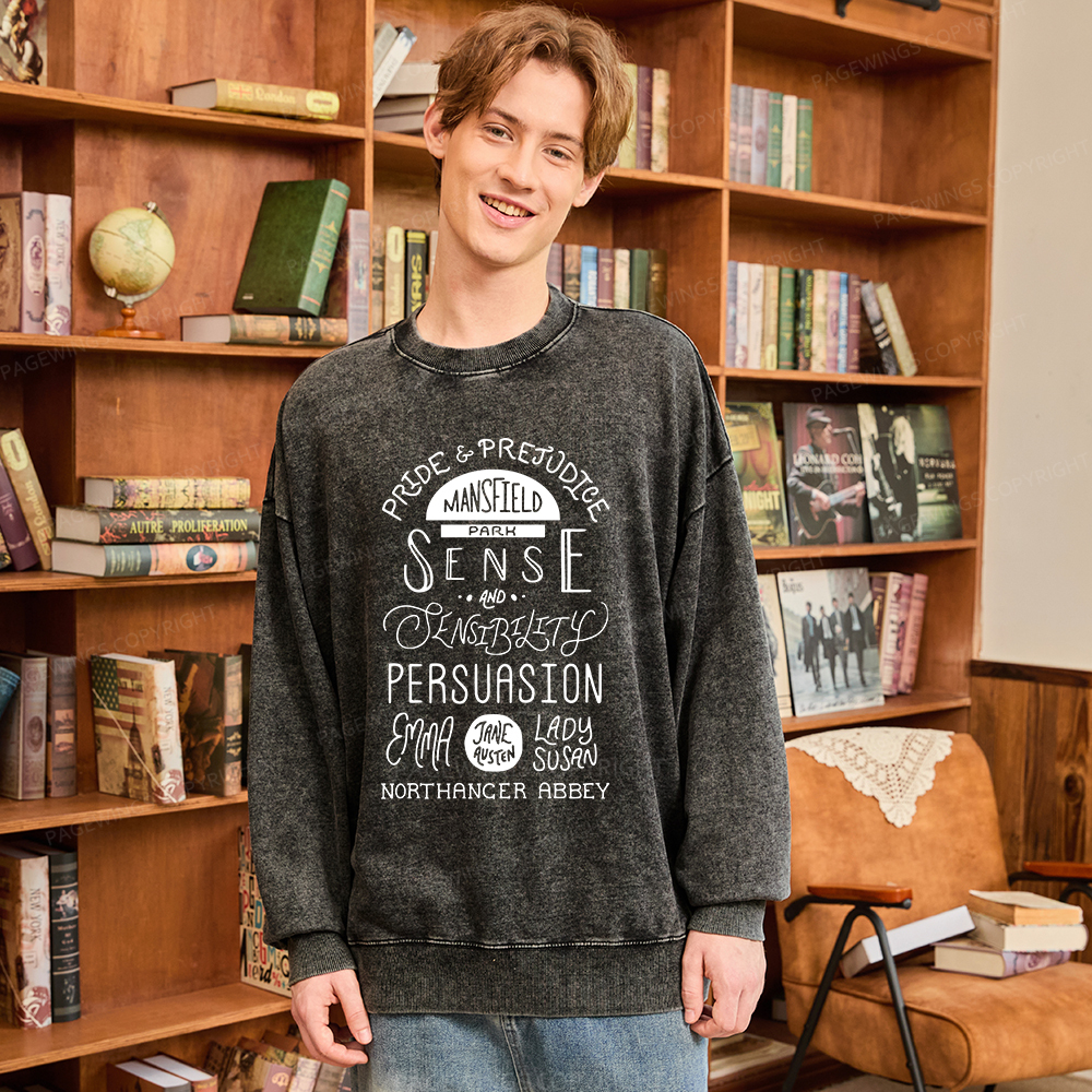 Pagewings By A Lady Unisex Washed Sweatshirt