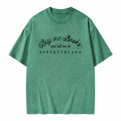 Pagewings Buy Me Books Shirt Unisex Washed T-shirt