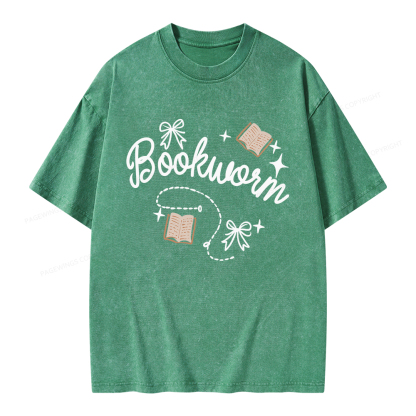 Pagewings Bookworm Unisex Washed T-shirt