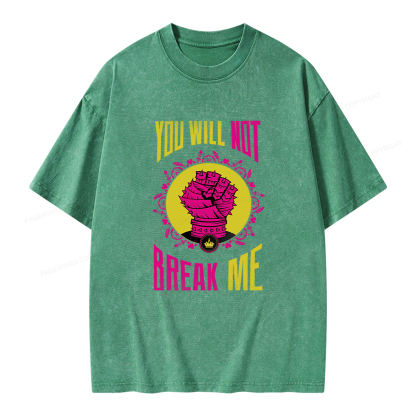 Pagewings You Will Not Break Me Unisex Washed T-shirt