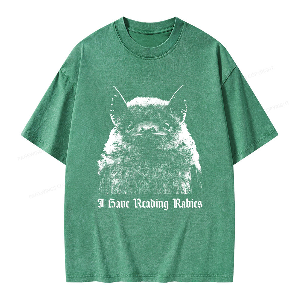 Pagewings I Have Reading Rabies Unisex Washed T-shirt