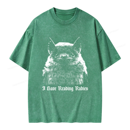 Pagewings I Have Reading Rabies Unisex Washed T-shirt