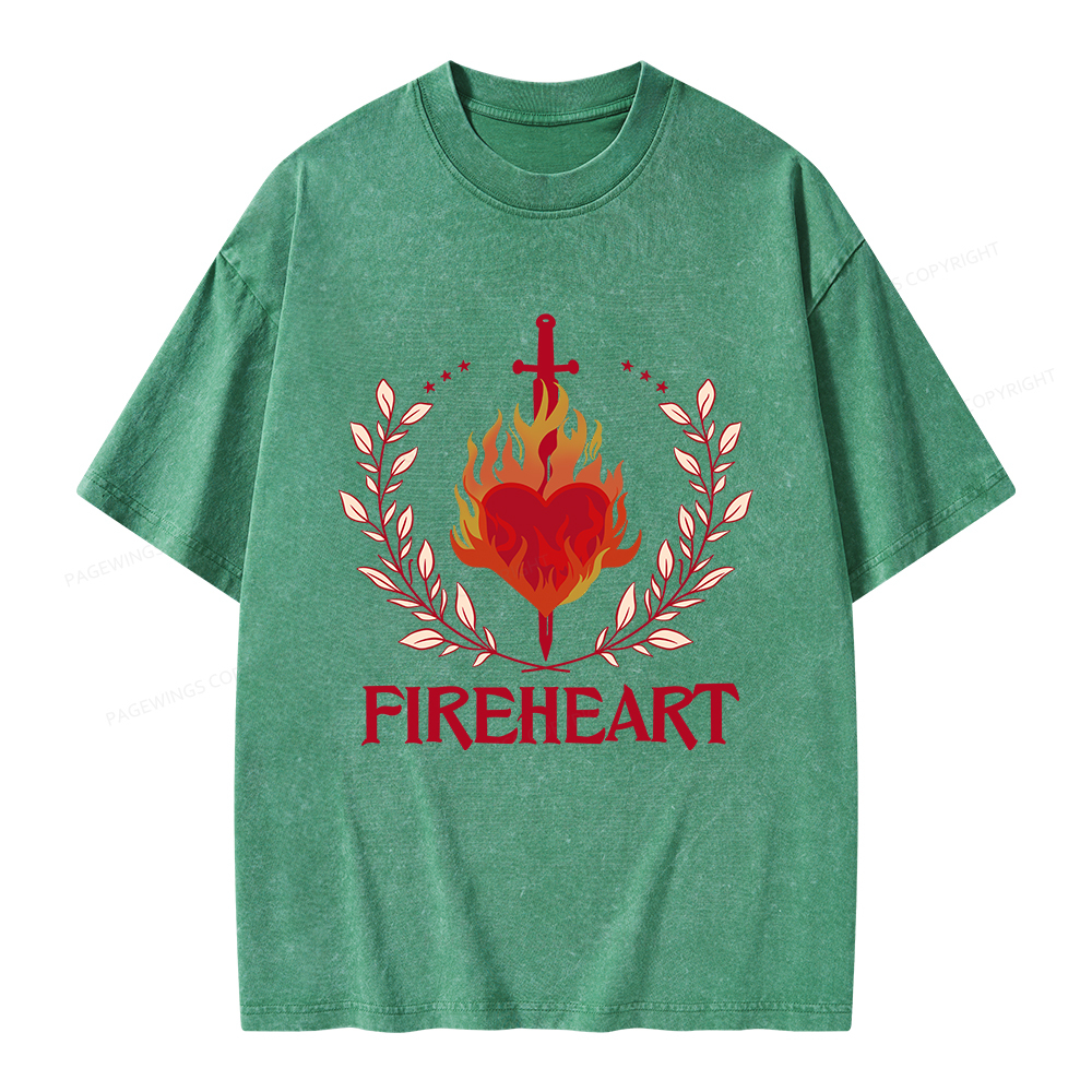 Pagewings Fireheart Unisex Washed T-shirt