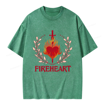 Pagewings Fireheart Unisex Washed T-shirt