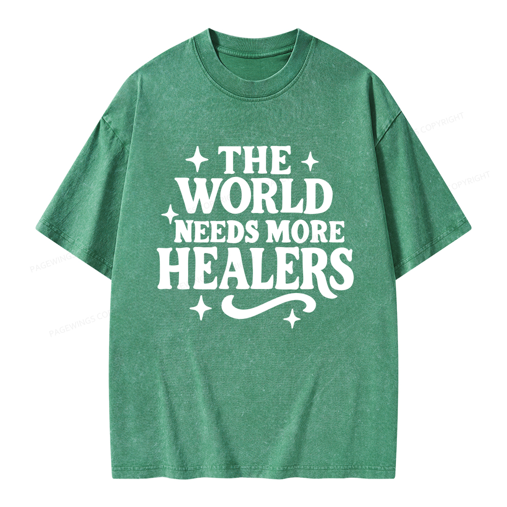 Pagewings The World Needs More Healers Unisex Washed T-shirt