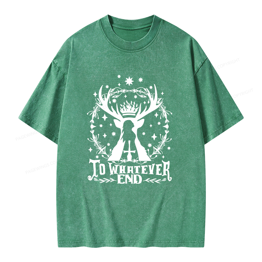 Pagewings To Whatever End Unisex Washed T-shirt
