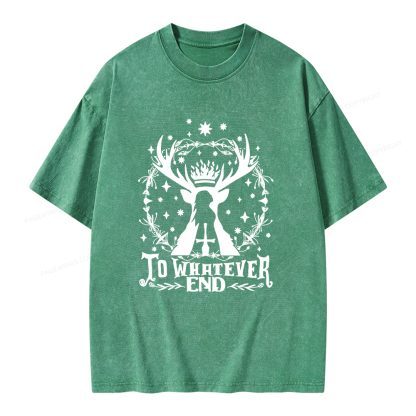 Pagewings To Whatever End Unisex Washed T-shirt