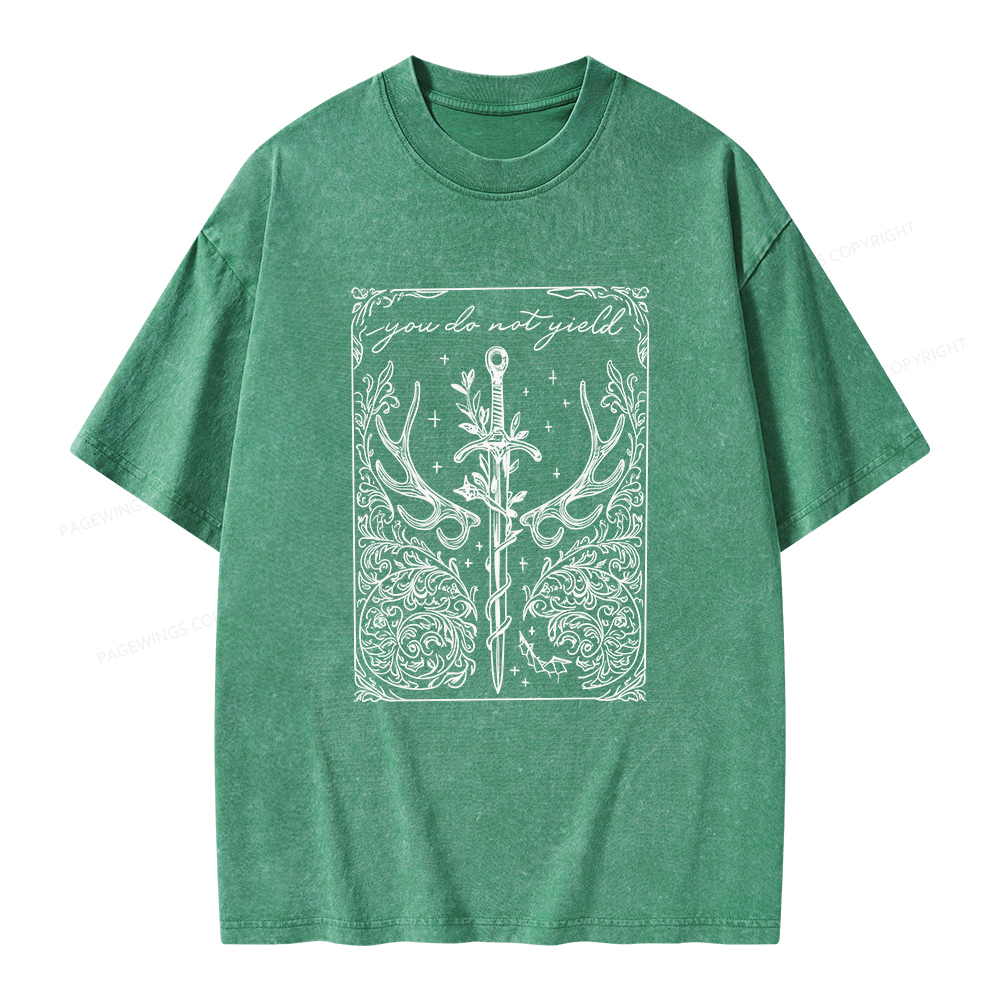 Pagewings You Do Not Yield Unisex Washed T-shirt