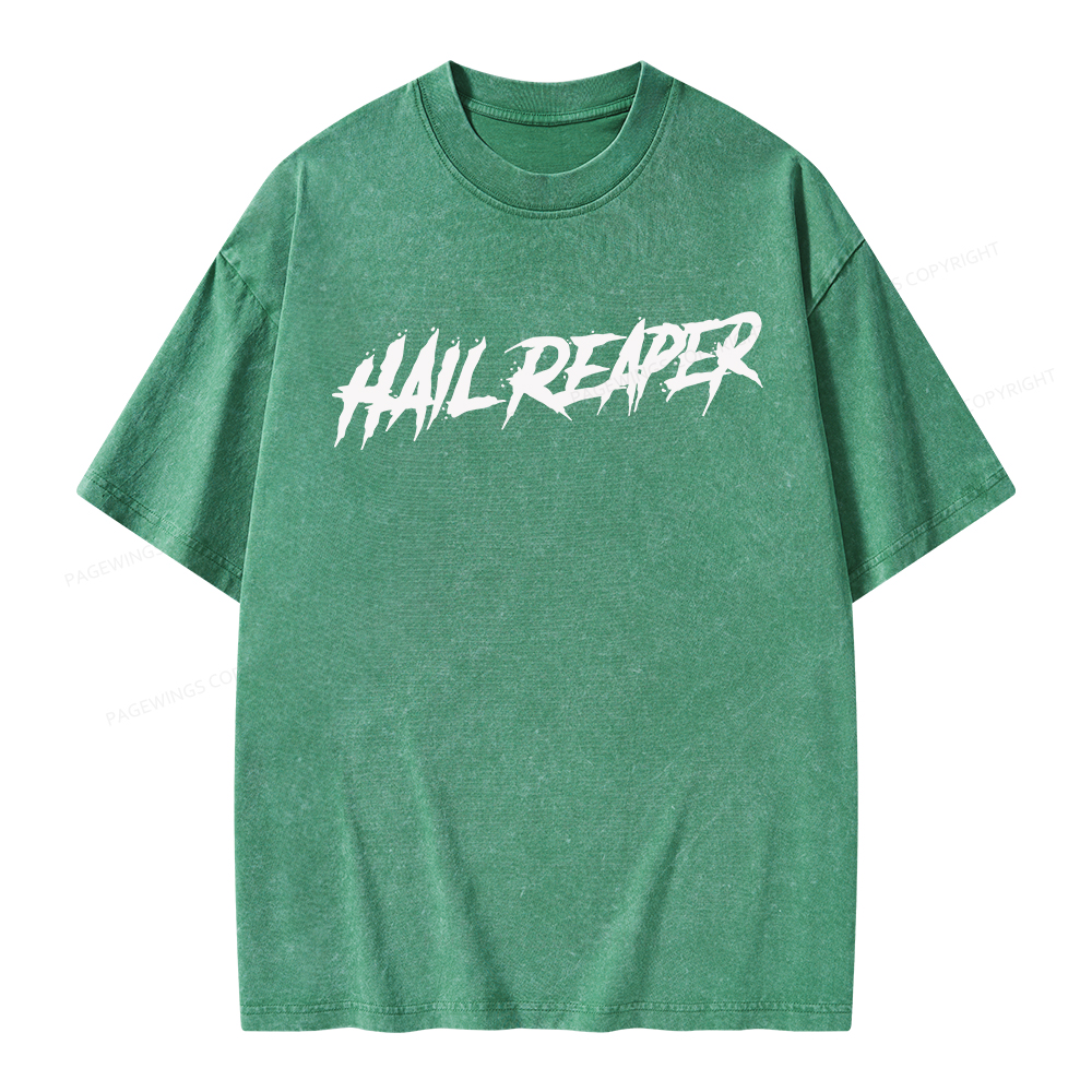 Pagewings Hail Reaper Unisex Washed T-shirt