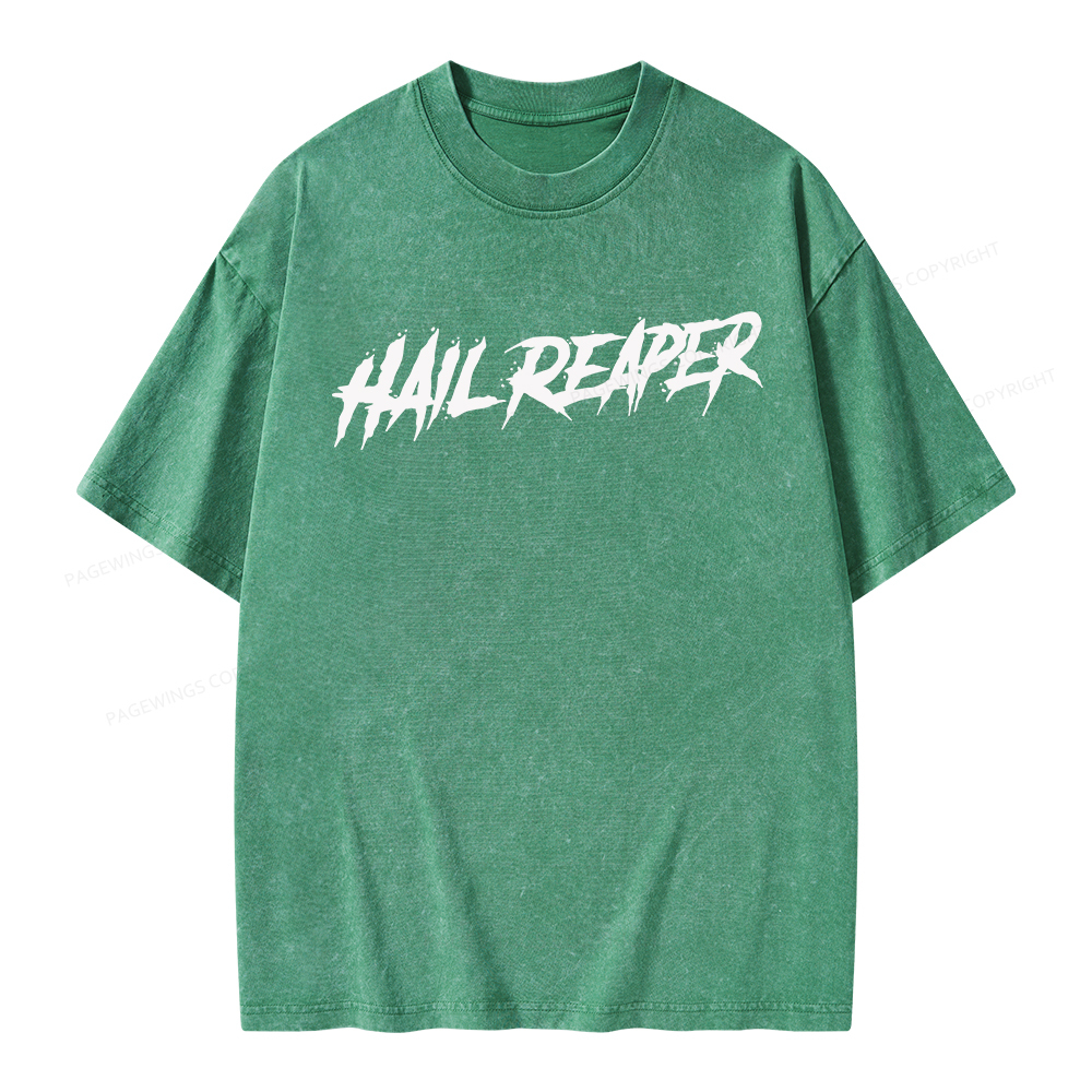 Pagewings Hail Reaper Unisex Washed T-shirt