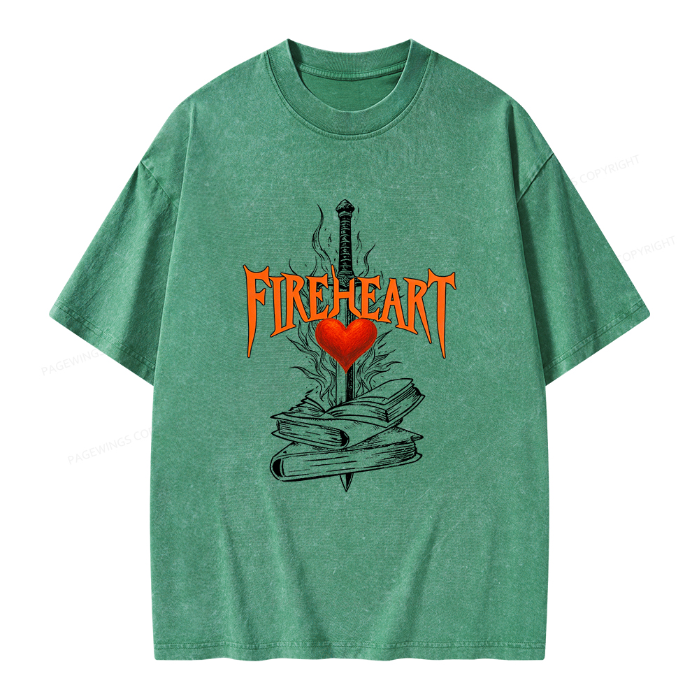 Pagewings Fireheart Unisex Washed T-shirt