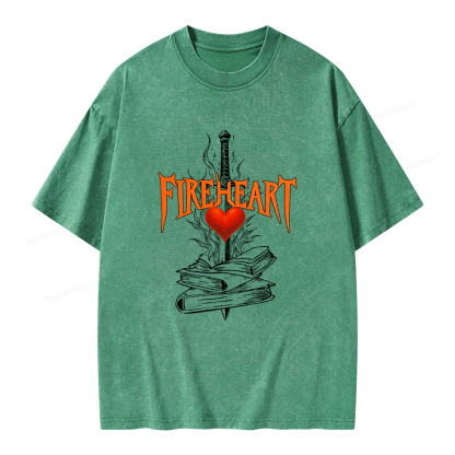 Pagewings Fireheart Unisex Washed T-shirt
