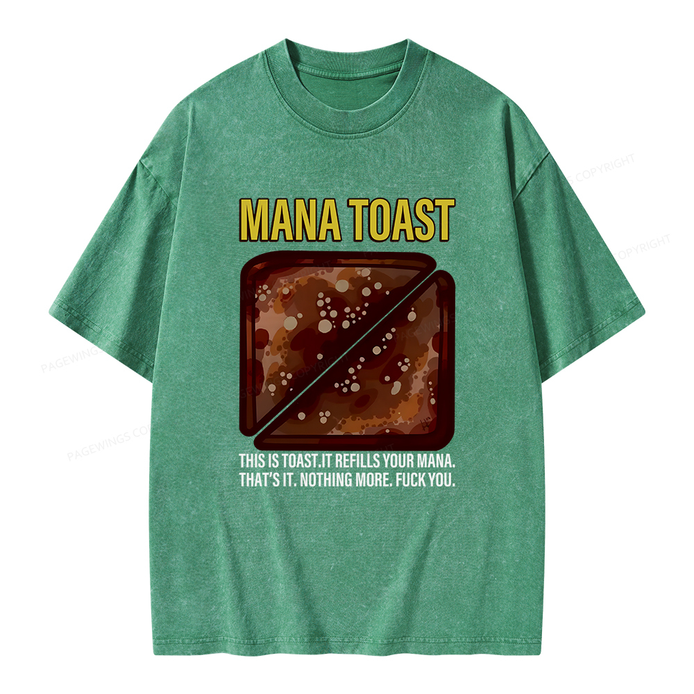 Pagewings Mana Toast Unisex Washed T-shirt