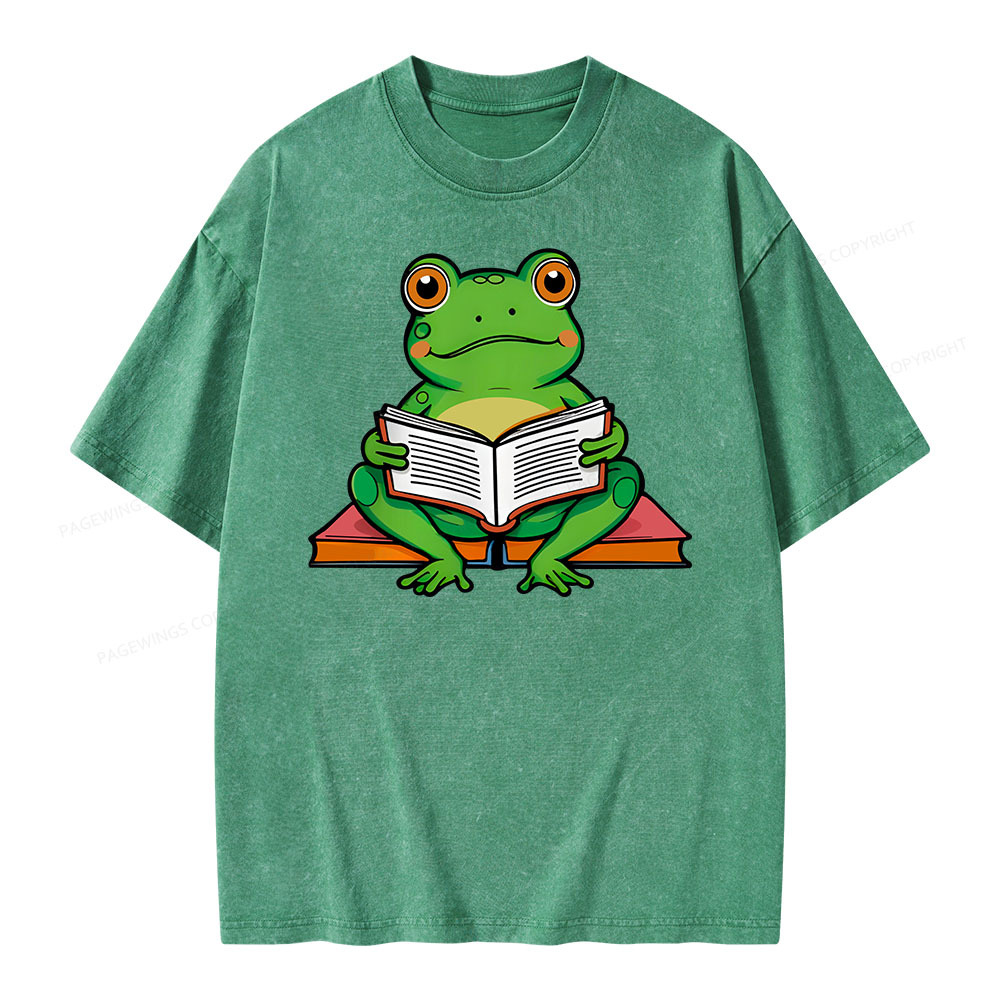 Pagewings reading book T-Shirts Unisex Washed T-shirt