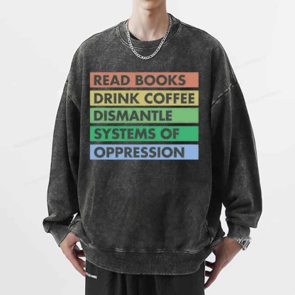 Pagewings Read Books T-Shirt Unisex Washed Sweatshirt