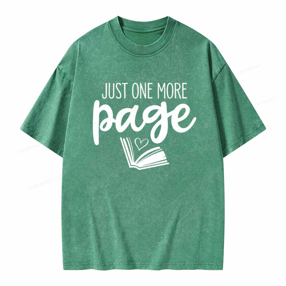 Pagewings Just One More Page Unisex Tee Unisex Washed T-shirt