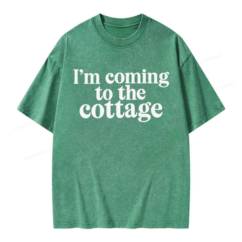 Pagewings I'm Coming To The Cottage Unisex Washed T-shirt