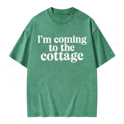 Pagewings I'm Coming To The Cottage Unisex Washed T-shirt